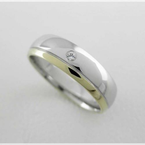 Snubní prsteny v kombinaci žlutého a bílého zlata 8